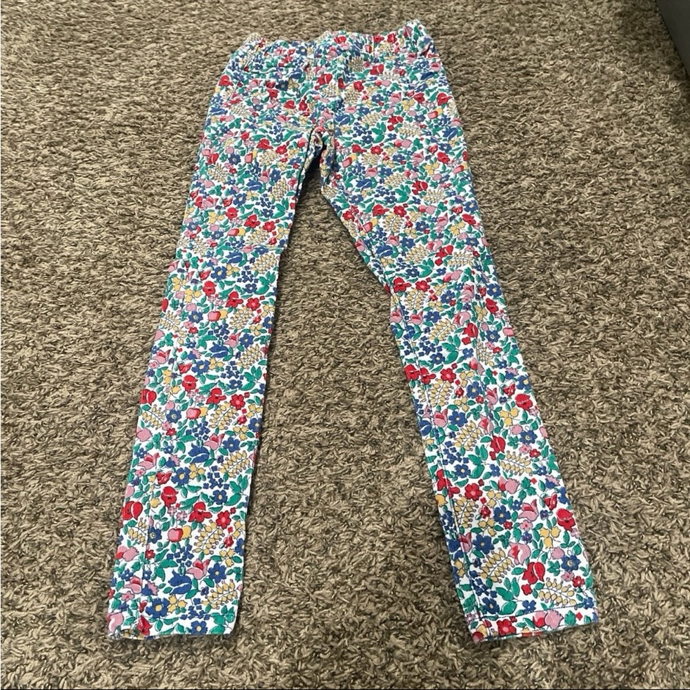 Boden floral print corduroy pants, kids size 10 years